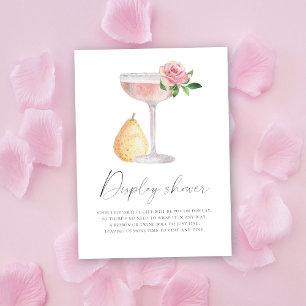 Petals & Prosecco - Display shower Enclosure Card