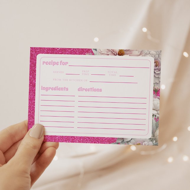 Petals Prosecco Floral Arch Bridal Shower Recipe Card (Creator Uploaded)