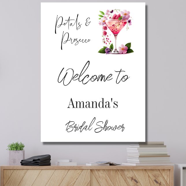Petals & Prosecco Floral Bridal Shower Date Game Poster (Creator Uploaded)