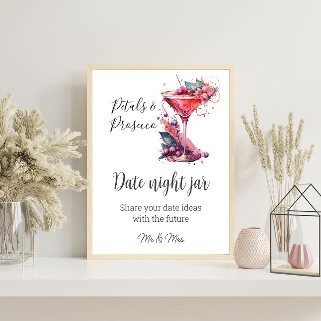 Petals & Prosecco Floral Bridal Shower Date Game  Poster (Creator Uploaded)