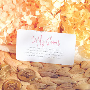 Petals & Prosecco Floral Bridal Shower Enclosure Card