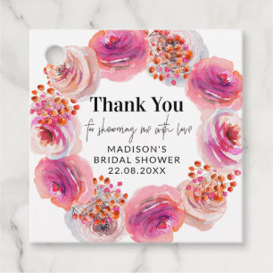 Petals & Prosecco Floral Bridal Shower Favour Tag