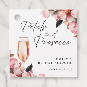 Petals & Prosecco Floral Bridal Shower Favour Tags