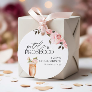 Petals & Prosecco Floral Bridal Shower Favour Tags