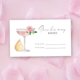 Petals & Prosecco - guess how many kisses Enclosure Card