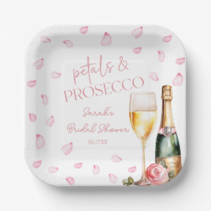 Petals & Prosecco Mimosa Champagne Bridal Shower  Paper Plate