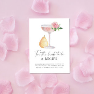 Petals & Prosecco - Recipe for the bride to be Enclosure Card