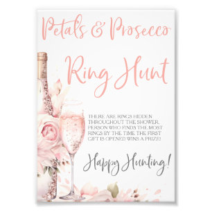 Petals & Prosecco Ring Game Ring Hunt Game Photo Print