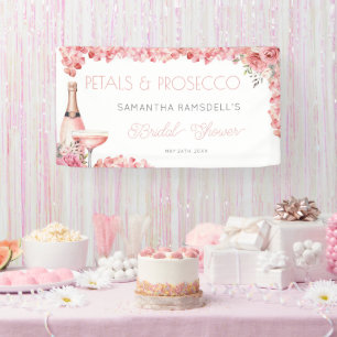 Petals & Prosecco Rose Pink Bubbly Banner