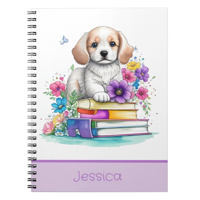 Petals & Puppies & Books Vibrant Watercolor School (Front)