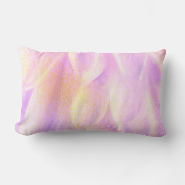 Petals Throw Pillow, Lumbar Pillow (Front)