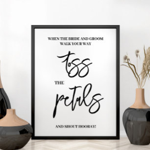 Petals wedding sign poster