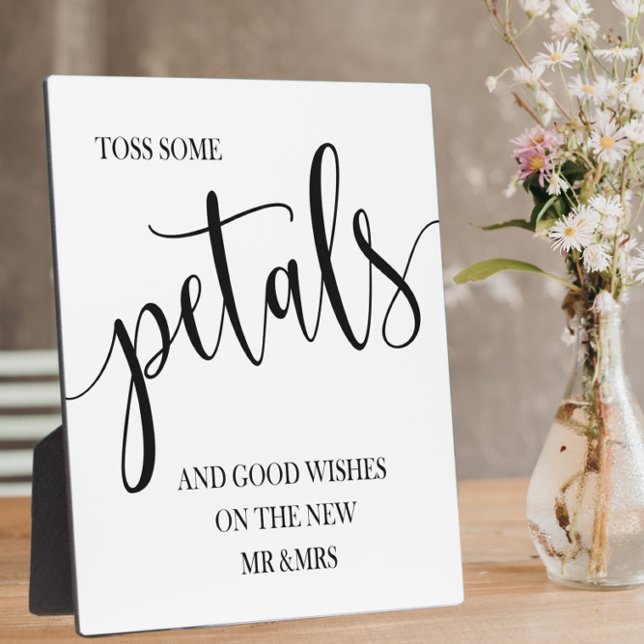 Petals wedding sign Tabletop Plaque with Easel (Creator Uploaded)