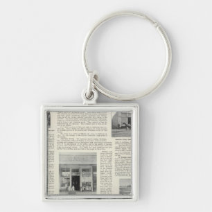 Petaluma Businesses, California Key Ring