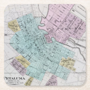 Petaluma, California 2 Square Paper Coaster