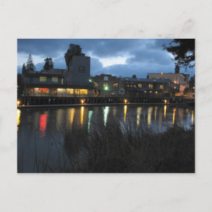 Petaluma Turning Basin at Night Postcard