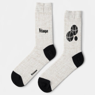 Pétanque, Balls, Boules and Cochonnet Silhouette Socks