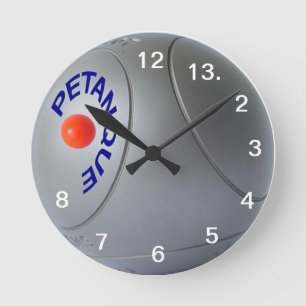PETANQUE CLOCK HORLOGE MURALE