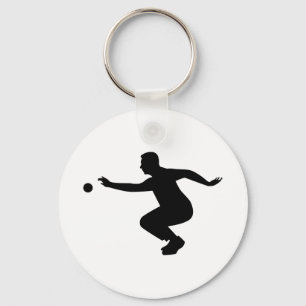 Petanque player key ring
