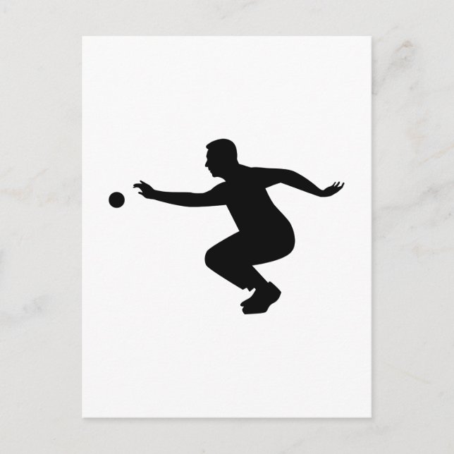 Petanque player postcard (Front)