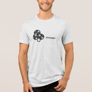 Pétanque, Three grey balls, Boules and Cochonnet Tri-Blend Shirt
