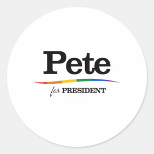 Pete for President Classic Round Sticker