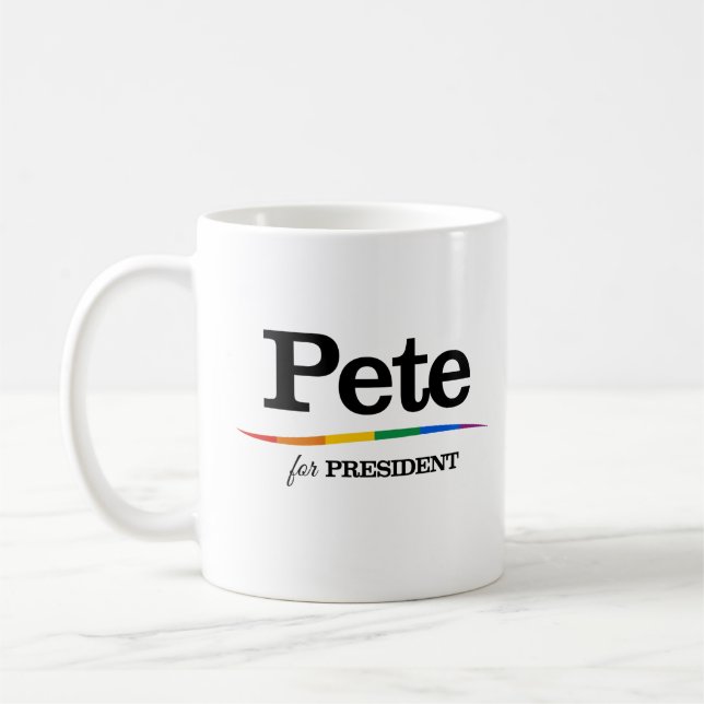Pete for President Coffee Mug (Left)