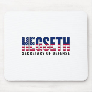Pete Hegseth Secretary Of Defence American Flag Tr Mouse Pad