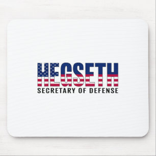 Pete Hegseth Secretary Of Defence American Flag Tr Mouse Pad
