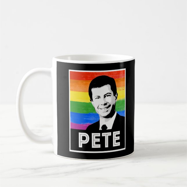 Pete LGBT Flag Coffee Mug (Left)