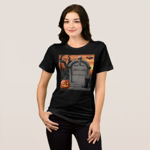 "Pete Moss" Halloween Headstone Humour Tri-Blend Shirt