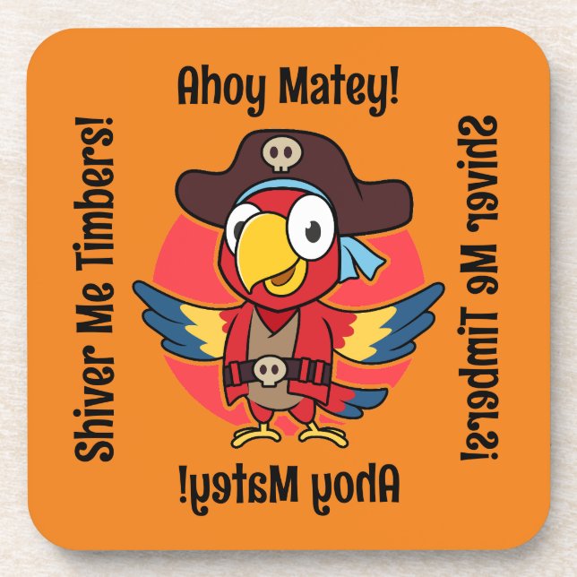 Pete the Pirate - Halloween Drink Coaster (Front)