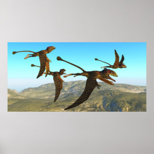 Peteinosaurus Reptile Flight Poster