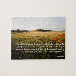Peter 3:3-4 Bible Verse Women Jigsaw Puzzle