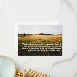 Peter 3:3-4 Bible Verse Women Thank You Card