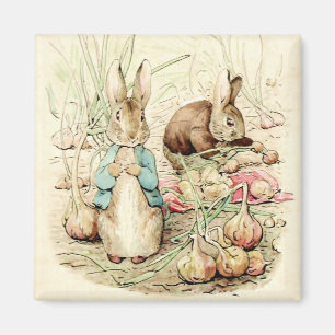Peter and Benjamin Gather Onions by Beatrix Potter Magnet