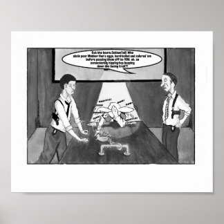 Peter Cotton Tail In Hand-Cuffs, grey scale 8"x10" Poster