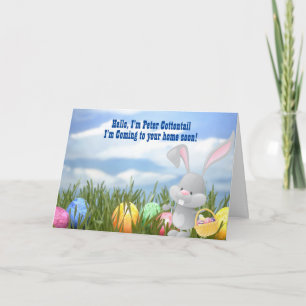 Peter Cottontail Is On His Way Easter Card