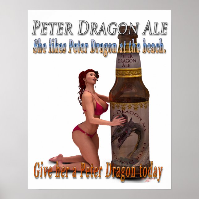 Peter Dragon Ale Beach Poster (Front)