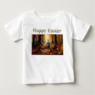 Peter Easter Bunny with Easter Egg Basket Baby T-Shirt