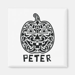 Peter Halloween Sugar Skull Design Magnet