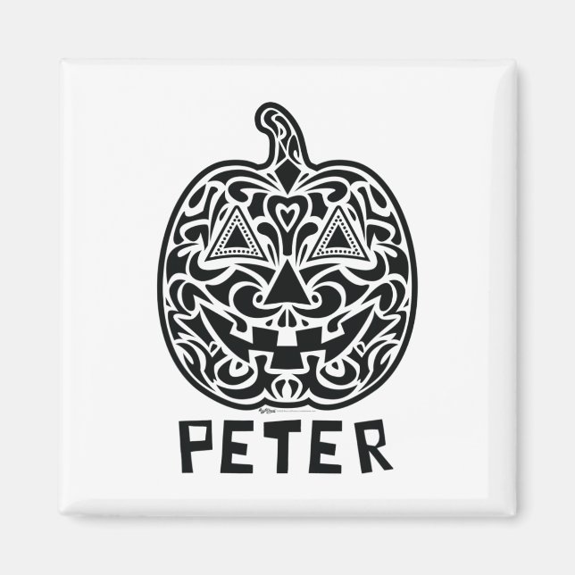 Peter Halloween Sugar Skull Design  Magnet (Front)