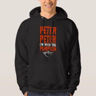 Peter I'm with the Pumpkin Halloween Costume Coupl Hoodie