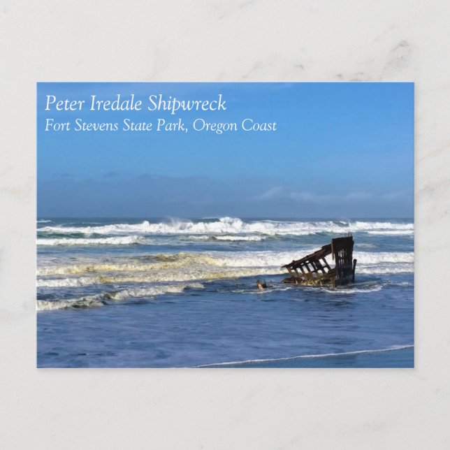Peter Iredale Shipwreck, Oregon Coast Postcard (Front)