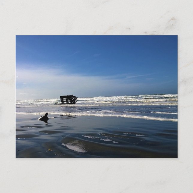 Peter Iredale Shipwreck, Oregon Coast Postcard (Front)