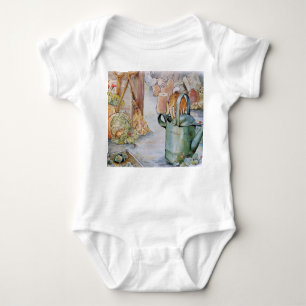 Peter Jumping in a Watering Can Baby Bodysuit