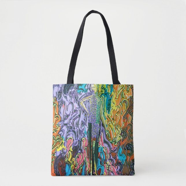 "peter max art style" mardi gras bag (Front)