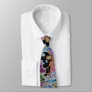 "peter max art style" mardi gras tie