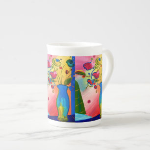 Peter Max Inspired Mug Cup Bone China