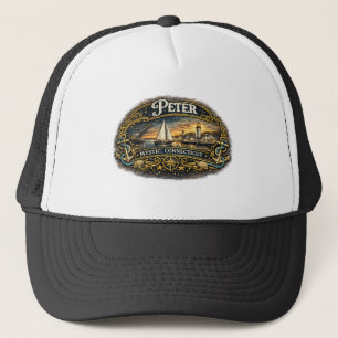 Peter Mystic Connecticut Vintage Nautical Name Trucker Hat